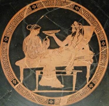 Аид и Персефона (килик 440—430 гг. до н.э.), Британский музей