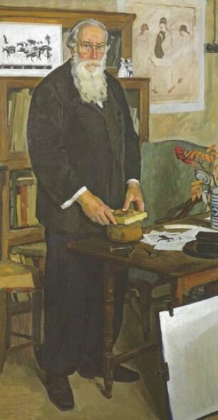 Портрет художника В. А. Фаворского. 1962 г. Волгоградский музей изобразительных искусств